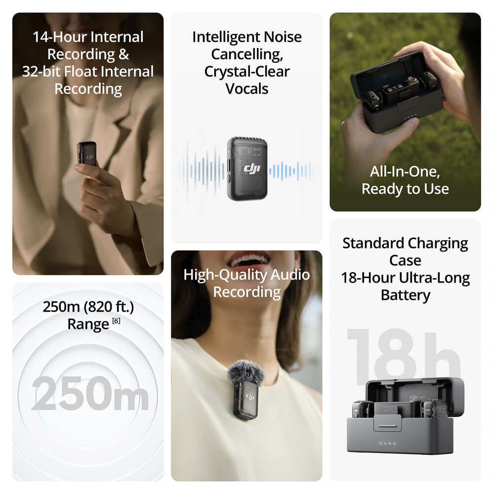 DJI Mic 2 2-Person Compact Digital Wireless Microphone System/Recorder