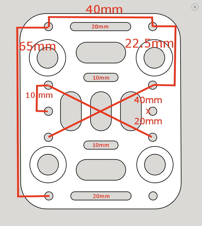 Generic Dual Static Mount - Two Survey Cameras